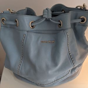 Cole Haan baby blue bucket purse